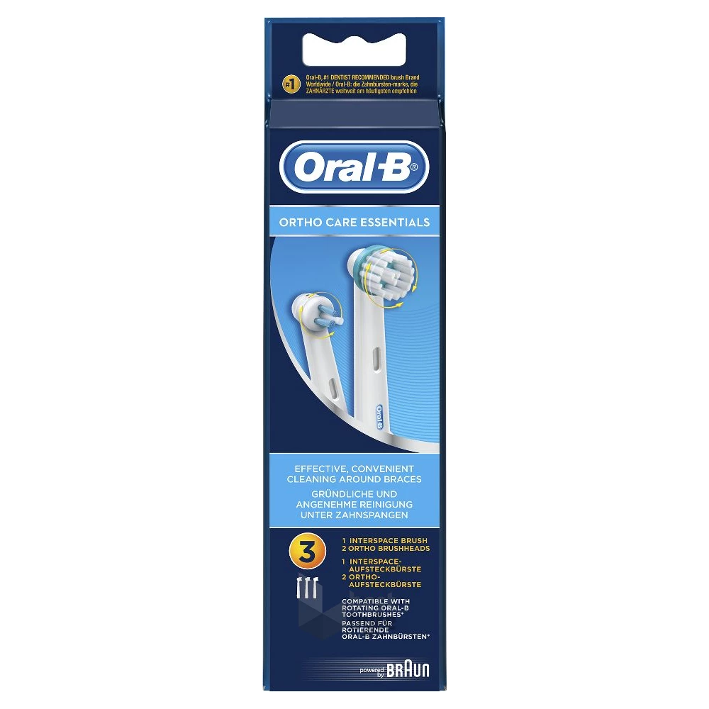 Oral-B Ortho Care Essentials 3 db-os fogkefefej szett