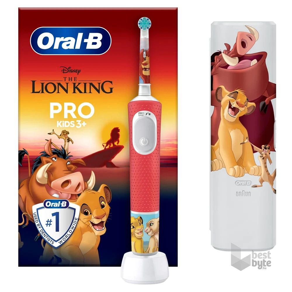 Oral-B Vitality Pro Kids 3+ Lion King gyerek elektromos fogkefe + utazótok