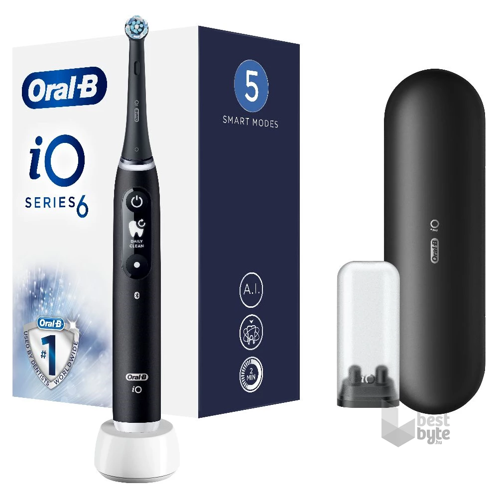 Oral-B iO Series 6 fekete elektromos fogkefe
