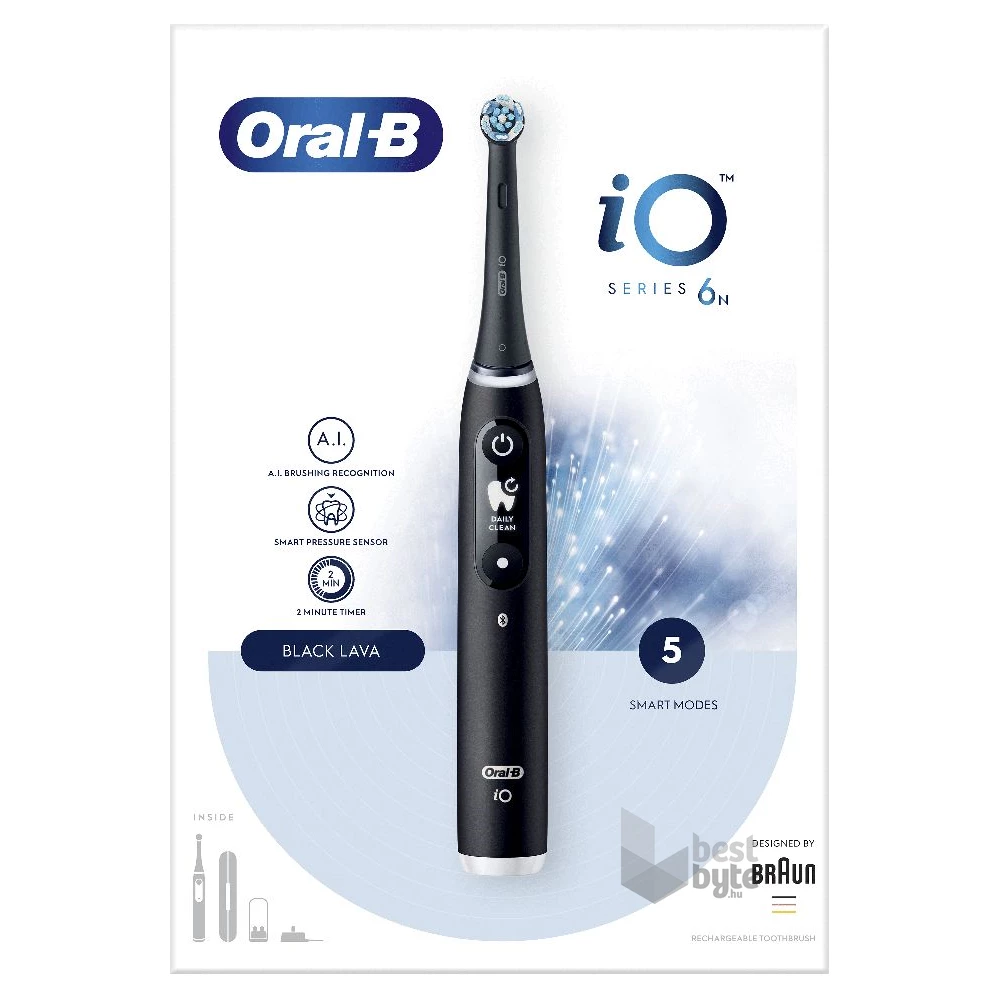 Oral-B iO Series 6 fekete elektromos fogkefe
