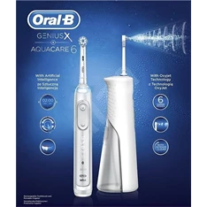 Oral-B AquaCare6 Pro Expert + Genius X/fehér/elektromos szájzuhany