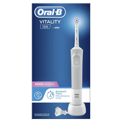 Oral-B Vitality 100 Sensitive Clean fehér elektromos fogkefe