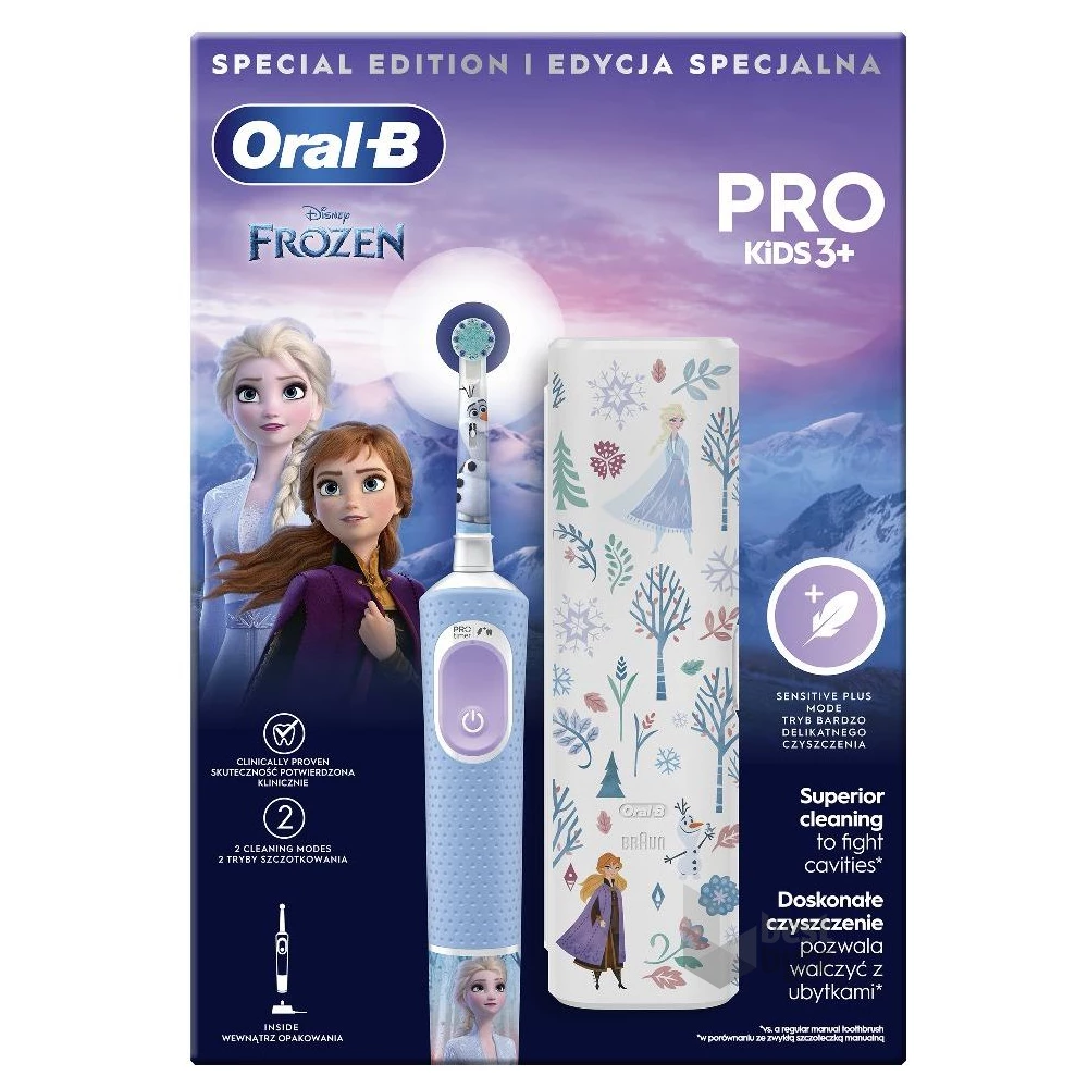 Oral-B D103 Vitality PRO jégvarázs gyerek elektromos fogkefe tokkal
