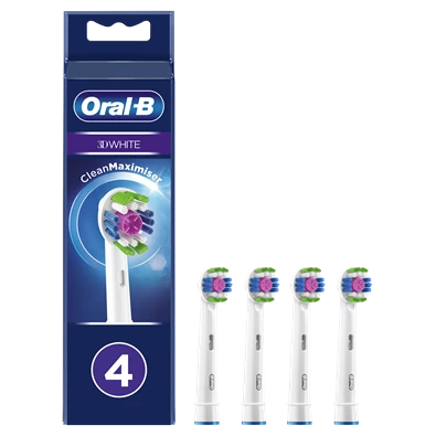 Oral-B EB18-4 3D White fehér 4 db-os elektromos fogkefe pótfej szett