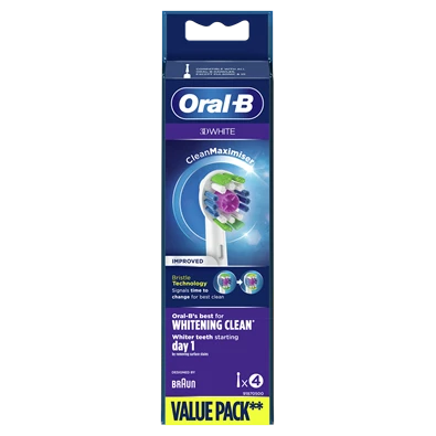 Oral-B EB18-4 3D White fehér 4 db-os elektromos fogkefe pótfej szett