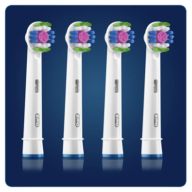 Oral-B EB18-4 3D White fehér 4 db-os elektromos fogkefe pótfej szett