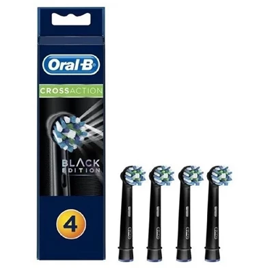 Oral-B EB50BK-4 Cross Action Black 4 db-os elektromos fogkefe pótfej szett
