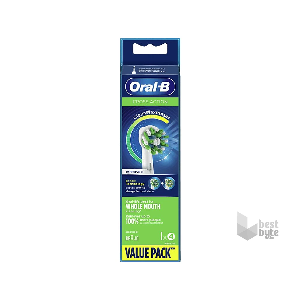 Oral-B EB50-4 Cross Action 4 db-os elektromos fogkefe pótfej szett