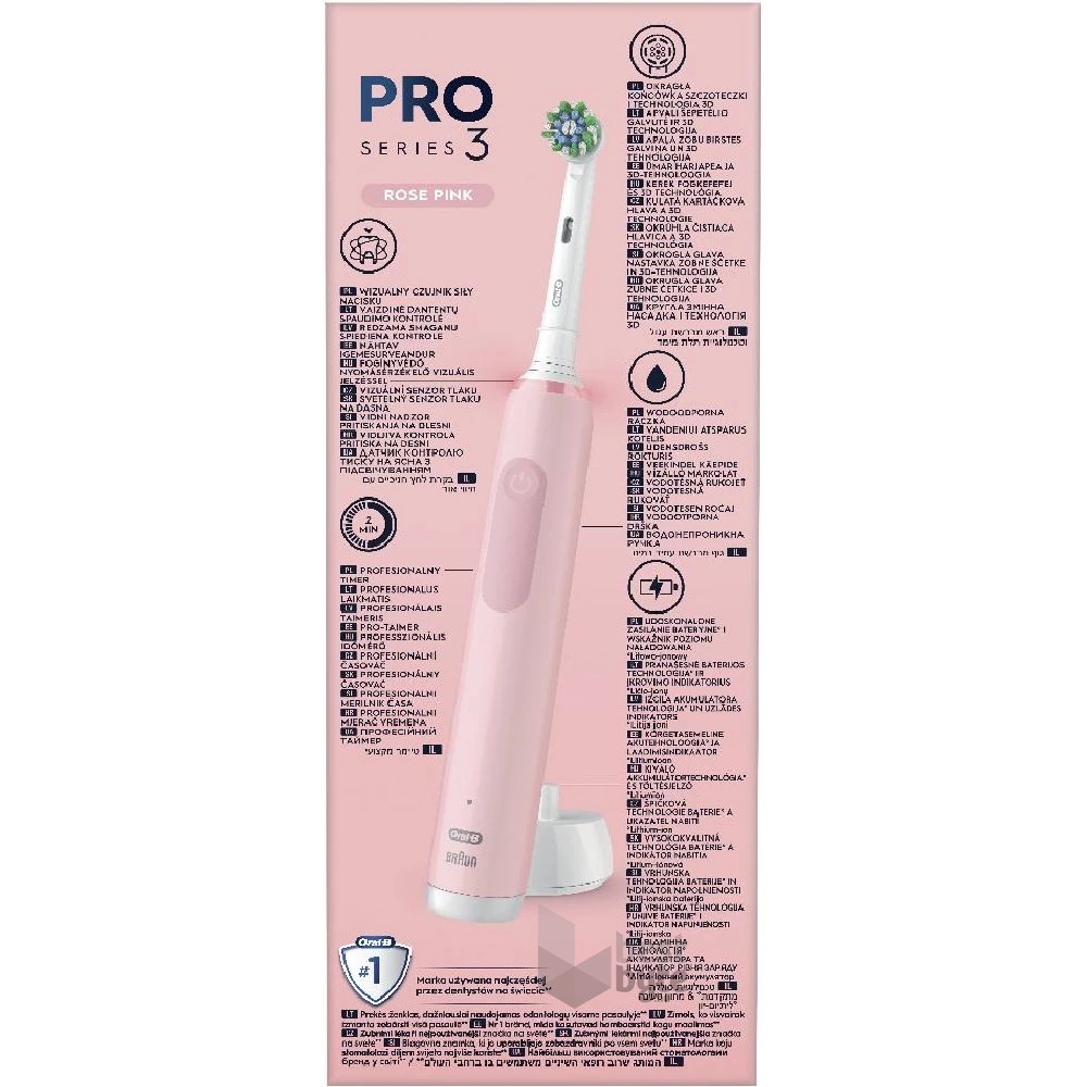 Oral-B PRO3 Pink X-Clean elektromos fogkefe