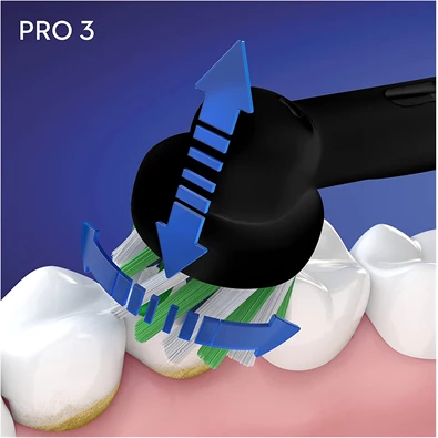 Oral-B Pro 3 3500 fekete elektromos fogkefe + utazótok