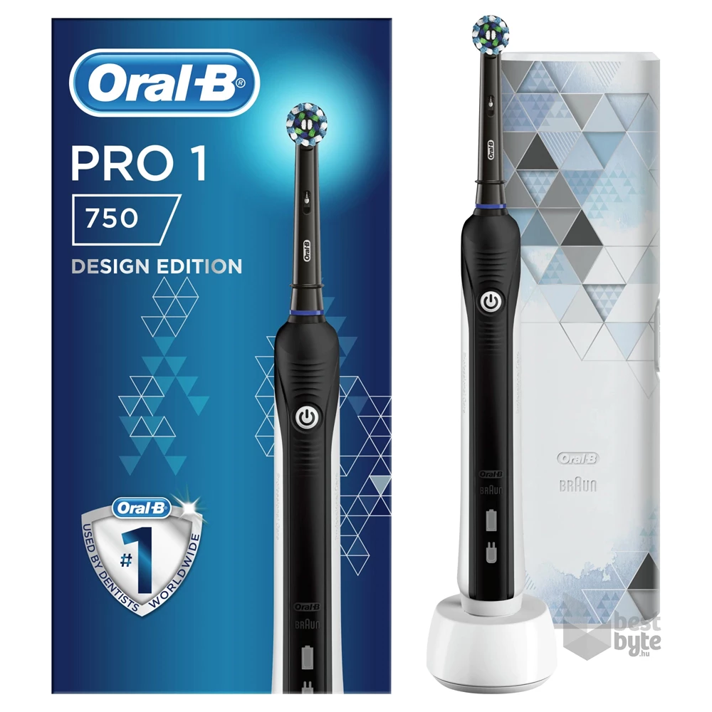 Oral-B Pro 1 750 fekete elektromos fogkefe