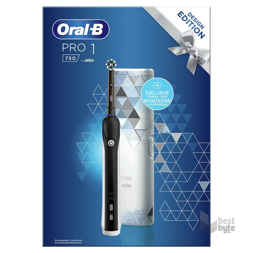 Oral-B Pro 1 750 fekete elektromos fogkefe