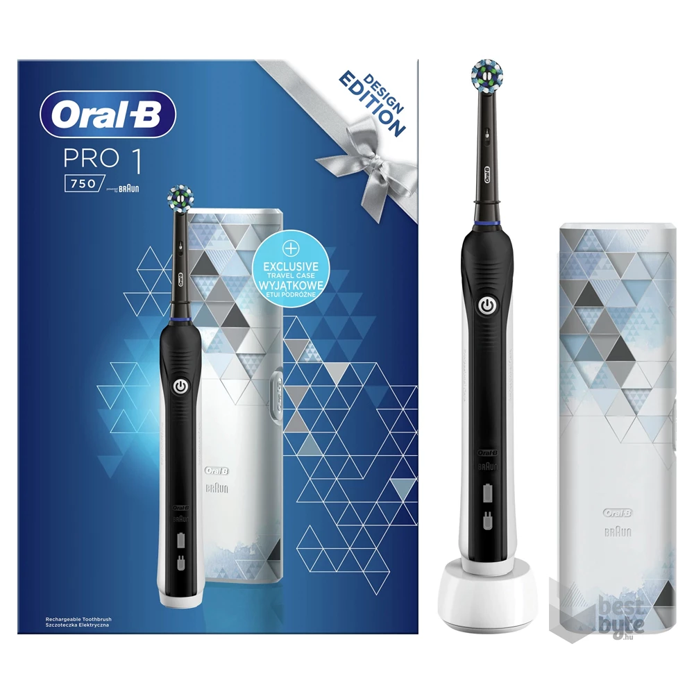 Oral-B Pro 1 750 fekete elektromos fogkefe