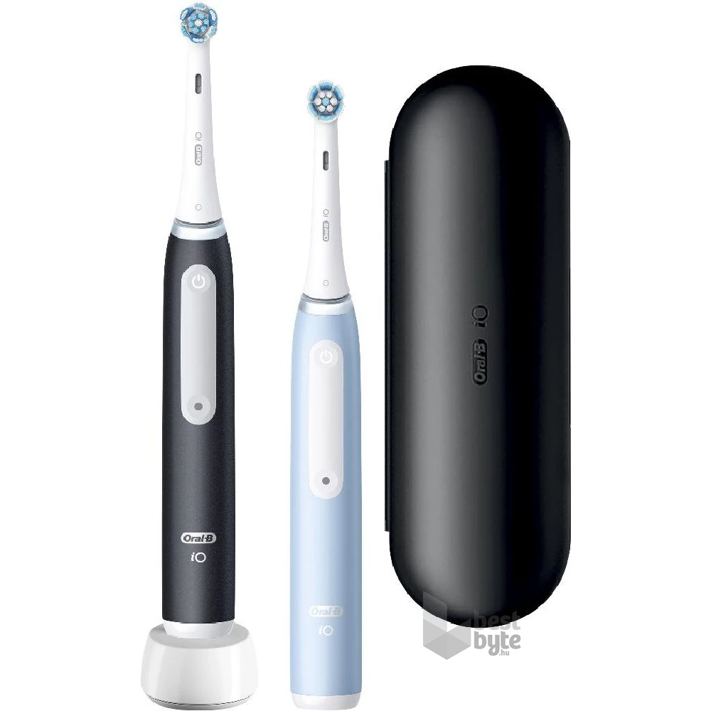 Oral-B iO series 3 Matt Black/Ice Blue Duo elektromos fogkefe