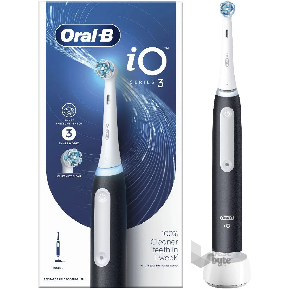 Oral-B iO series 3 Matt Black elektromos fogkefe