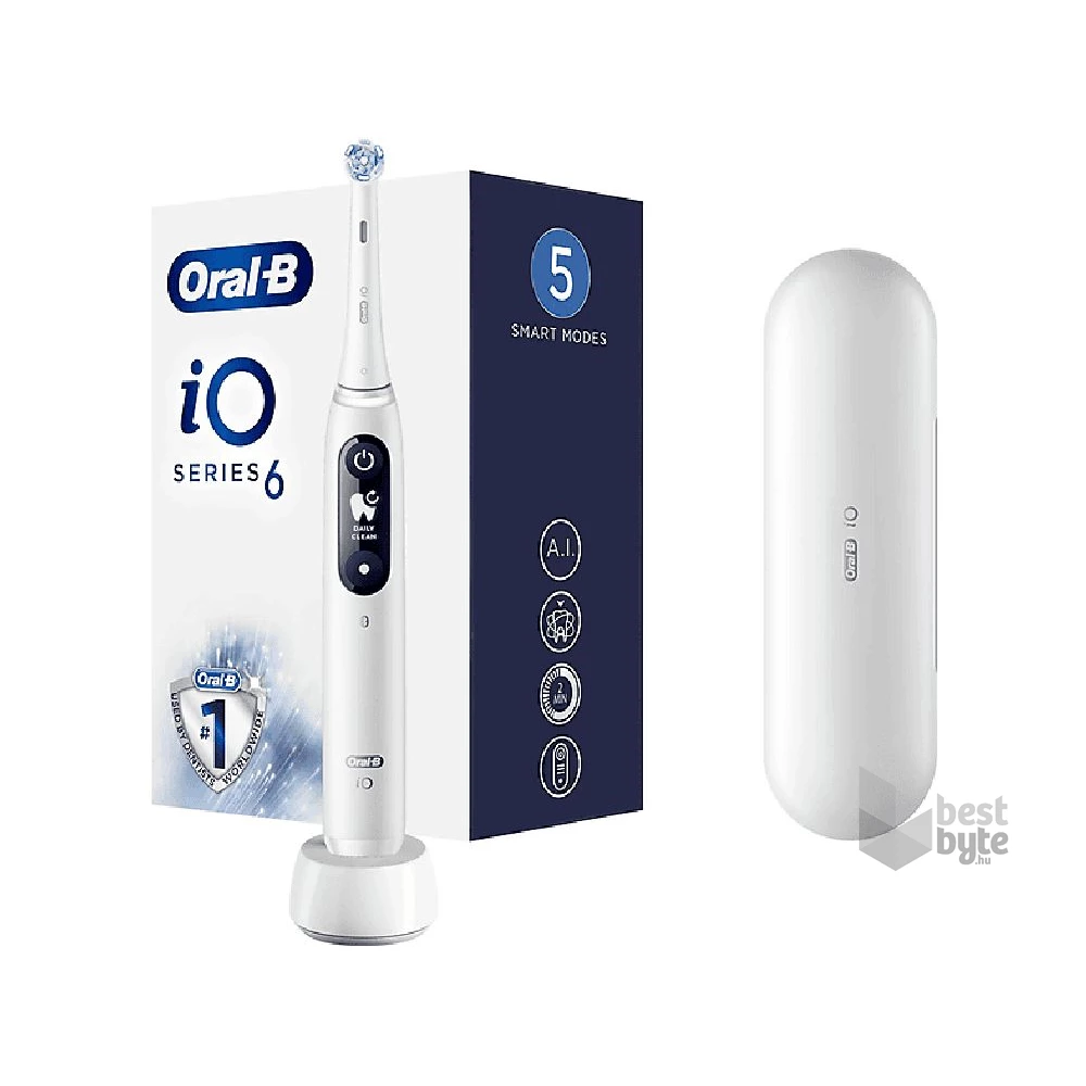 Oral-B iO series 6 fehér elektromos fogkefe