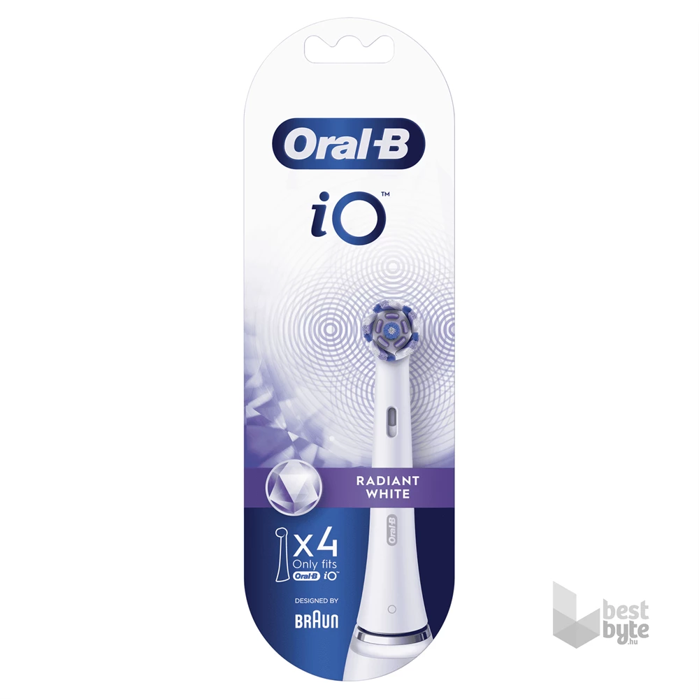 Oral-B iO Radiant White Rainbow fehér 4 db-os fogkefefej szett