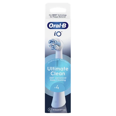 Oral-B iO Ultimate Clean White 4 db-os fogkefefej szett - új
