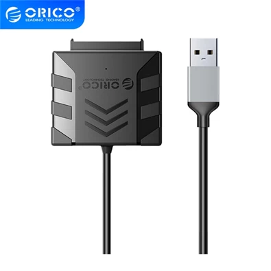 Orico Dokkoló adapter - 3.5" SATA HDD Adapter (2,5"/3,5" HDD/SSD -> USB-A2.0, Max.: 2TB, 30cm, fekete)