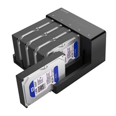 Orico HDD/SSD Dokkoló - 6558US3-C-EU /125/ (5x 2,5"/3,5" HDD/SSD -> USB-A, Max.: 16TB, fekete)