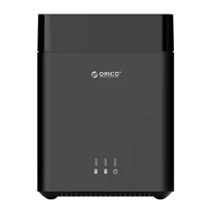 Orico Külső HDD tároló 3.5" - DS200U3-EU-BK /102/ (2 fiók, USB-A 3.0, Max.: 2x16TB, fekete)