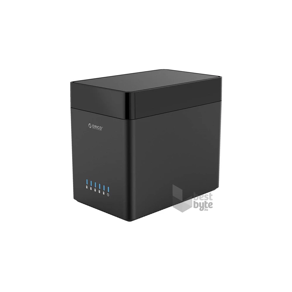 Orico Külső HDD tároló 3.5" - DS500U3-EU-BK/70/ (5 fiók, USB-A 3.0, Max.: 5x16TB, fekete)