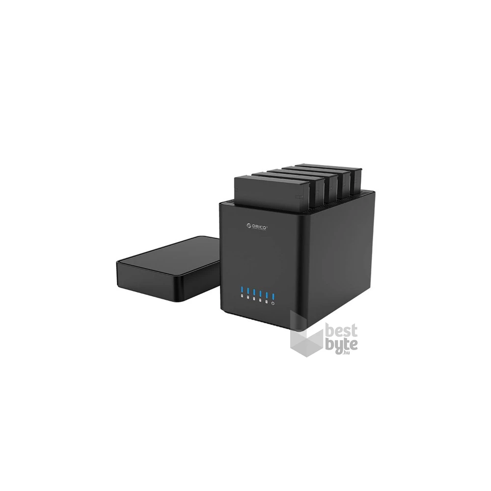 Orico Külső HDD tároló 3.5" - DS500U3-EU-BK/70/ (5 fiók, USB-A 3.0, Max.: 5x16TB, fekete)