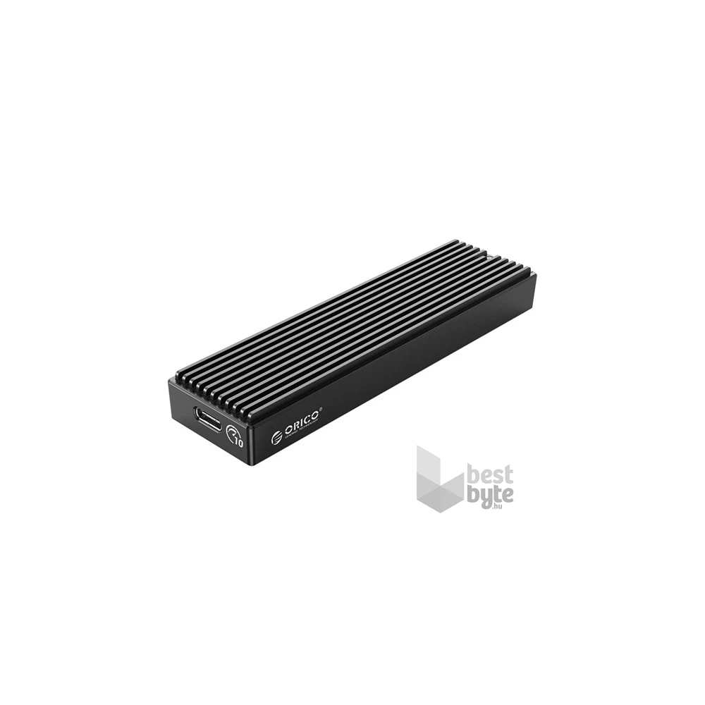 Orico Külső M.2 ház - M2PV-C3-BK/72/ (USB-C 3.1 Gen2 -> M.2 NVMe, Max.: 2TB, 10 Gbps)