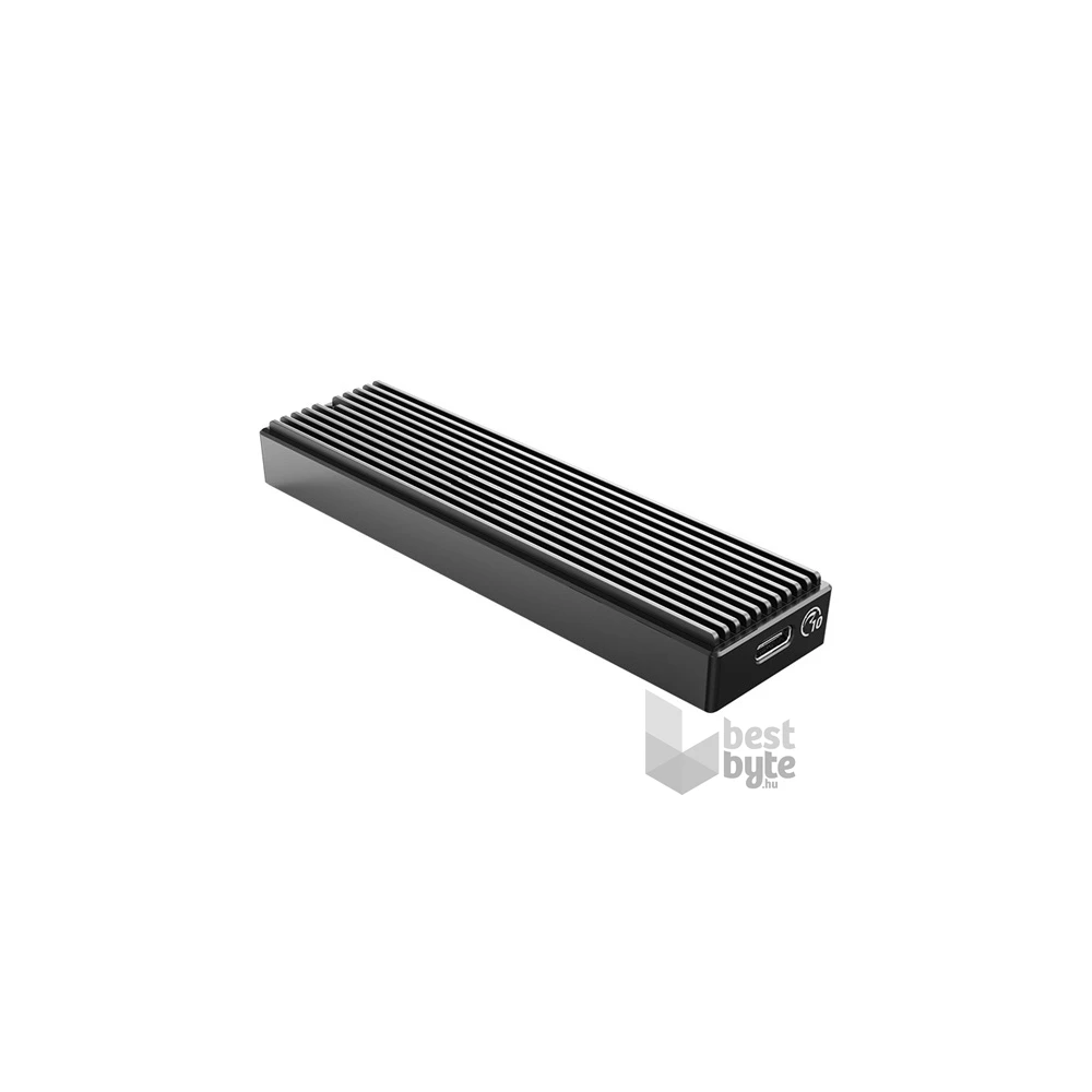 Orico Külső M.2 ház - M2PV-C3-BK/72/ (USB-C 3.1 Gen2 -> M.2 NVMe, Max.: 2TB, 10 Gbps)