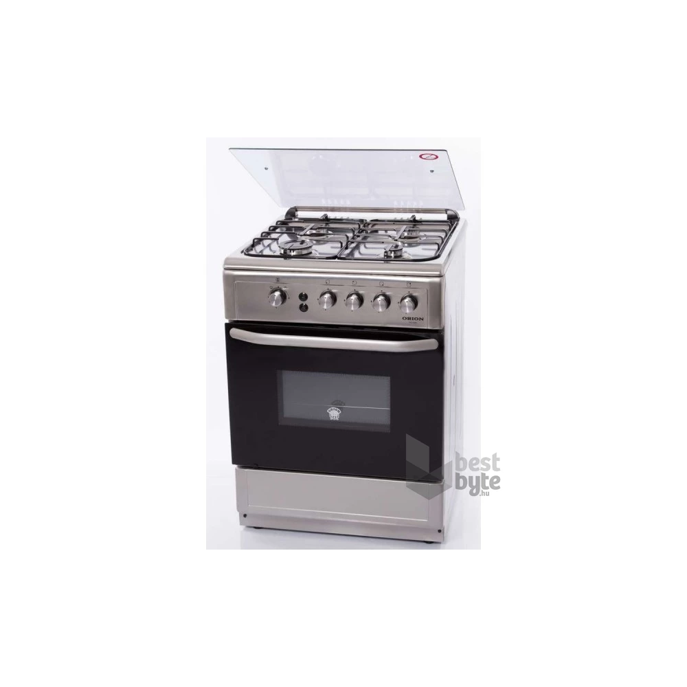 Orion FGO-600I inox, szabadonálló, gáz, kombinált, főzőzóna: 4, sütő:64L, grill, tűzhely