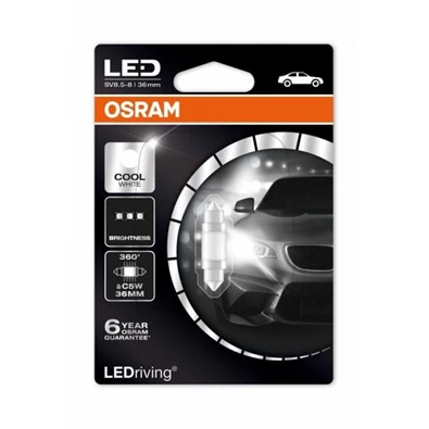 Osram LEDriving Premium 6498CW-01B C5W/12V/1W/6000K/36mm segédizzó