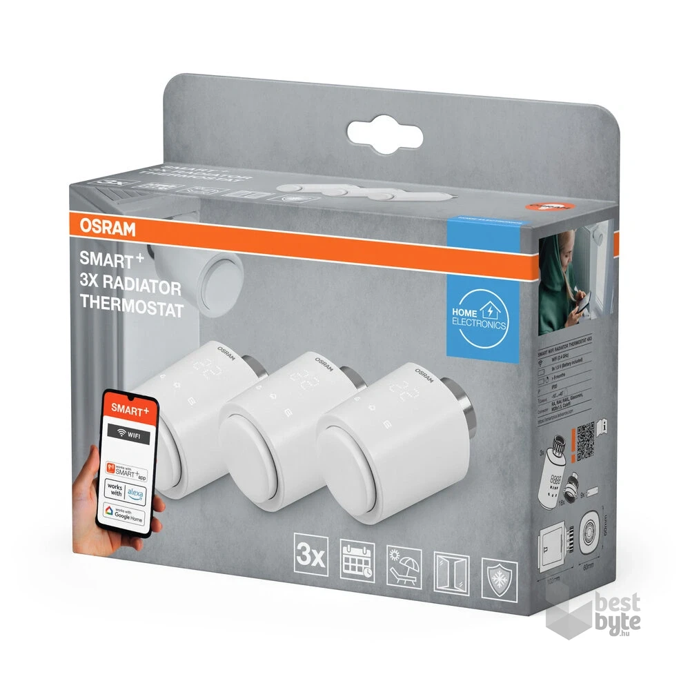 Osram Smart+ Wifi okos radiátorszelep 3db-os