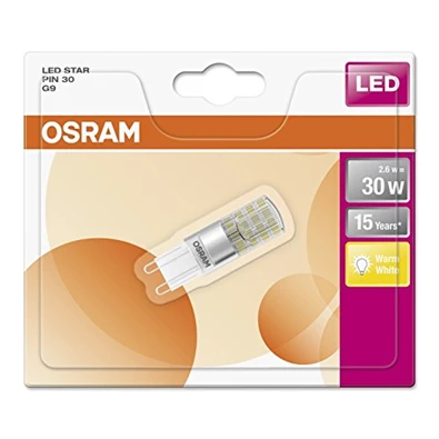 Osram Star átlátszó búra/2,6W/320lm/2700K/G9 230V LED kapszula