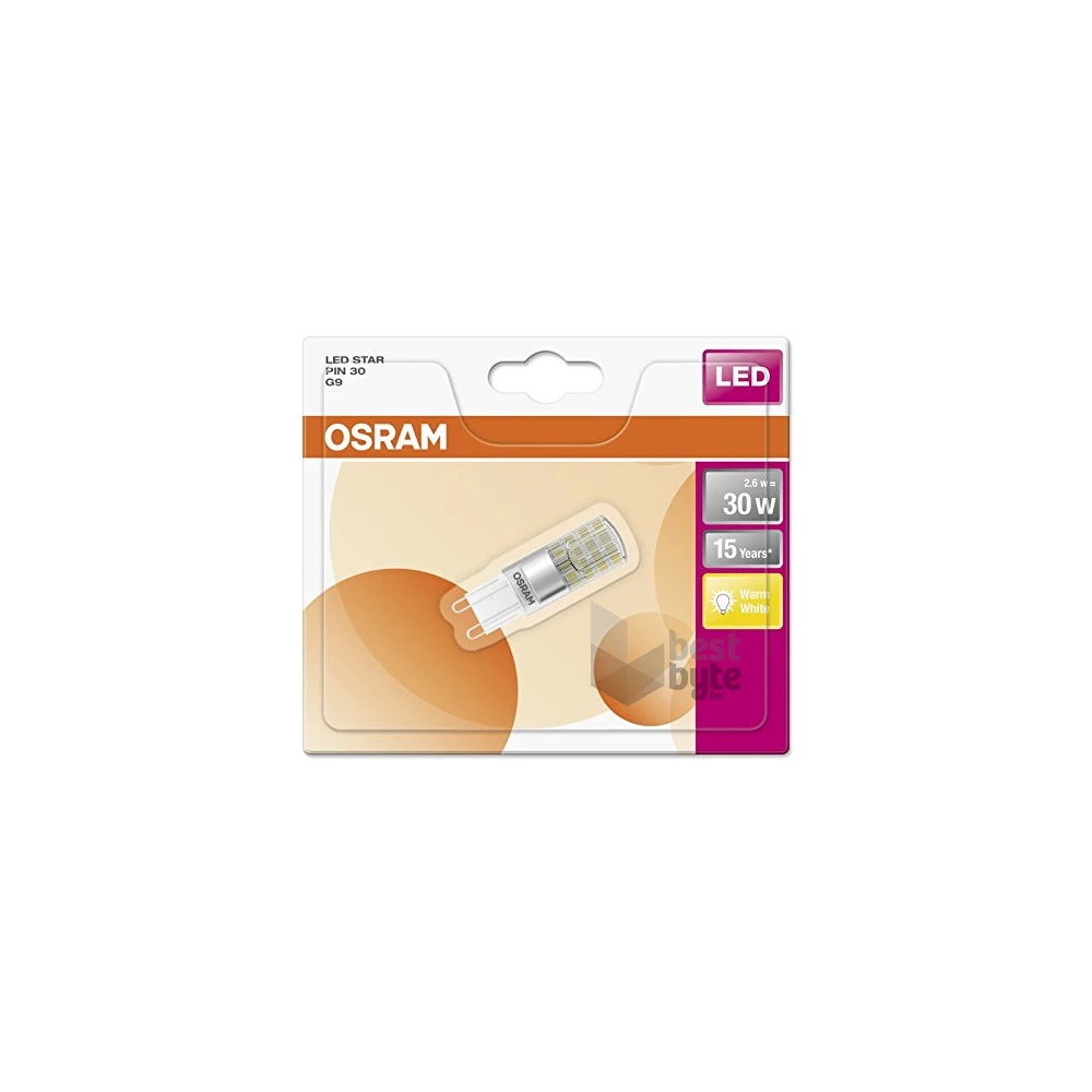 Osram Star átlátszó búra/2,6W/320lm/2700K/G9 230V LED kapszula