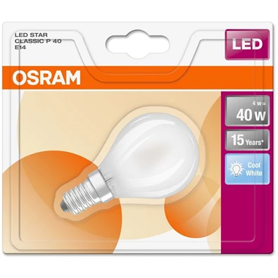 Osram Star 4 W/865 40 E14 470 lumen opál LED kisgömb izzó