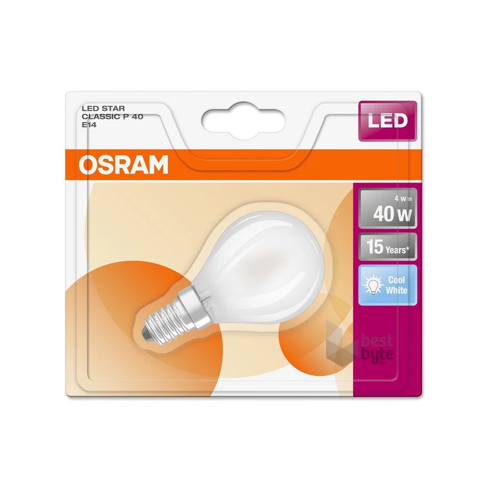 Osram Star 4 W/865 40 E14 470 lumen opál LED kisgömb izzó