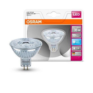 Osram Star MR16 üveg ház/4,6W/350lm/4000K/GU5.3 LED spot izzó
