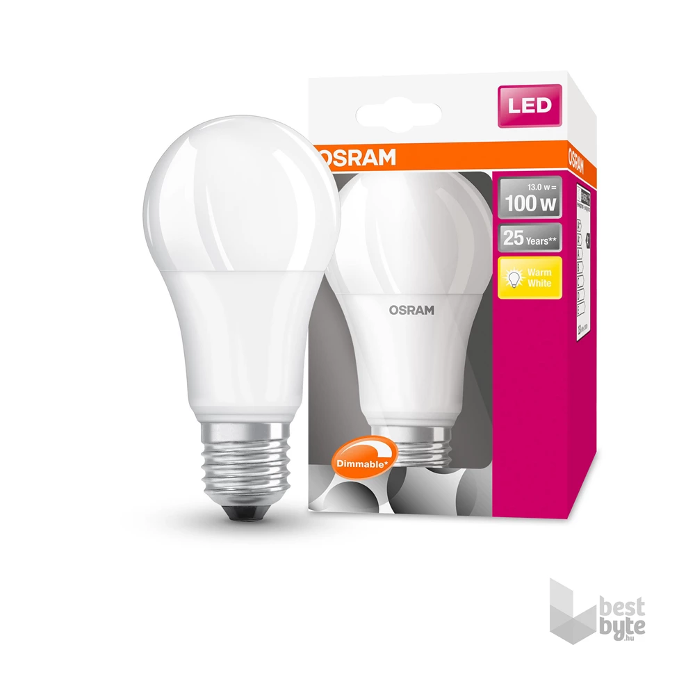 Osram Superstar matt búra/13W/1521lm/2700K/E27 dimmelhető LED körte izzó