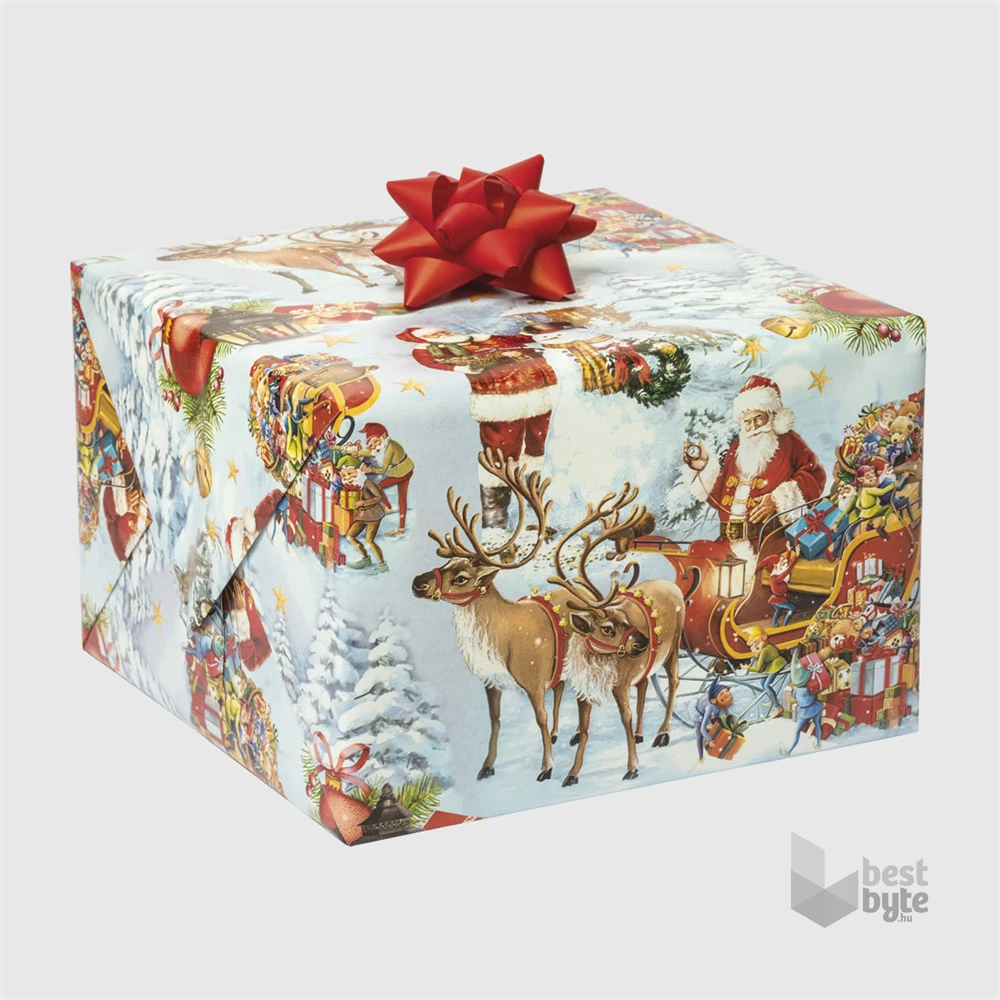 IRIS Karácsonyi tekercses csomagolópapír,  200x70cm, különböző mintákkal, 60g/m2