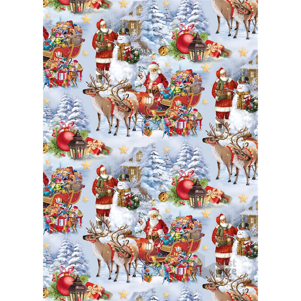 IRIS Karácsonyi tekercses csomagolópapír,  200x70cm, különböző mintákkal, 60g/m2