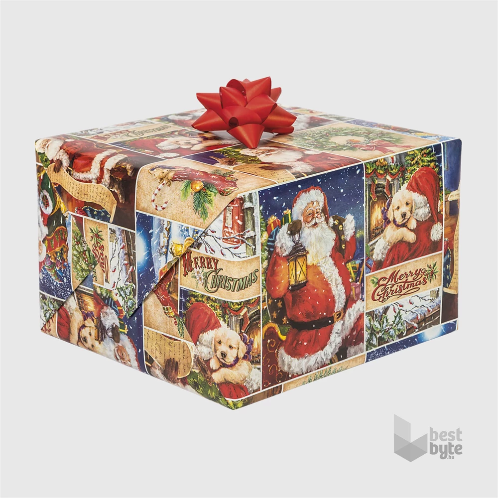 IRIS Karácsonyi tekercses csomagolópapír,  200x70cm, különböző mintákkal, 60g/m2