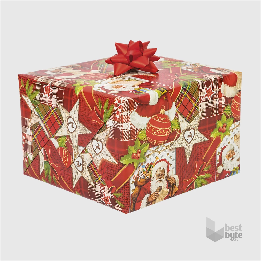 IRIS Karácsonyi tekercses csomagolópapír,  200x70cm, különböző mintákkal, 60g/m2