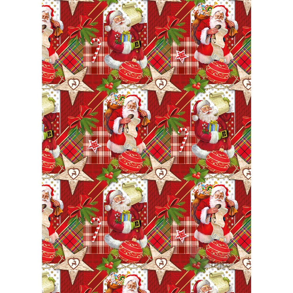 IRIS Karácsonyi tekercses csomagolópapír,  200x70cm, különböző mintákkal, 60g/m2