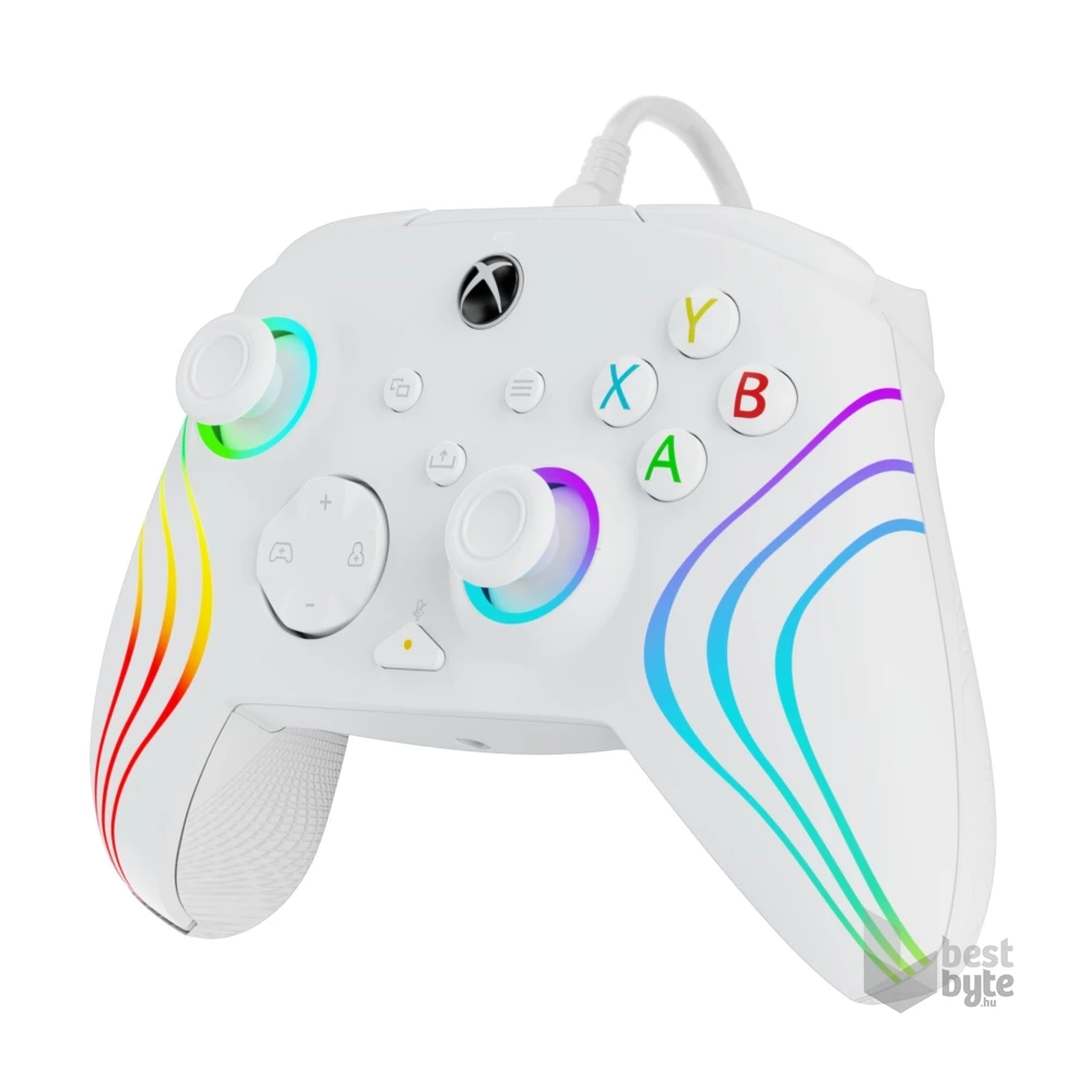 PDP 049-024-WH Afterglow WAVE Xbox Series X|S/Xbox One/PC vezetékes fehér kontroller