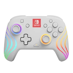 PDP 500-238-WH Afterglow Wave Nintendo Switch RGB LED Lighting fehér vezeték nélküli kontroller