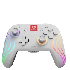PDP 500-238-WH Afterglow Wave Nintendo Switch RGB LED Lighting fehér vezeték nélküli kontroller