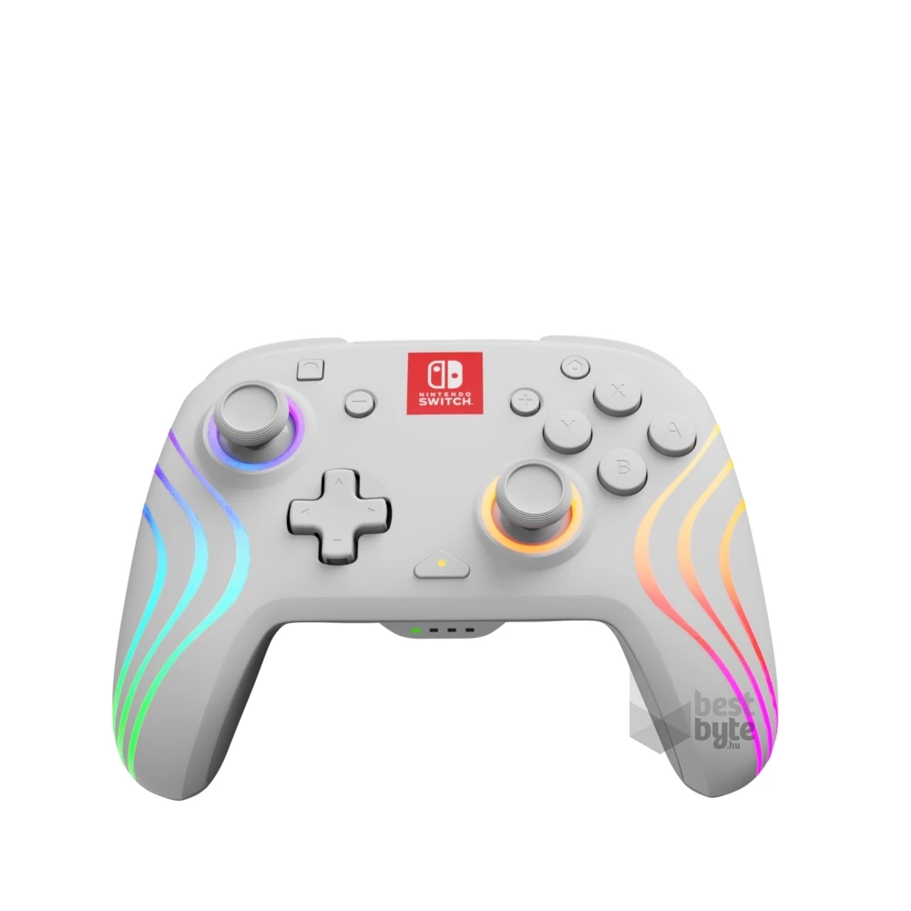 PDP 500-238-WH Afterglow Wave Nintendo Switch/Switch 2 vezeték nélküli RGB LED Lighting fehér kontroller
