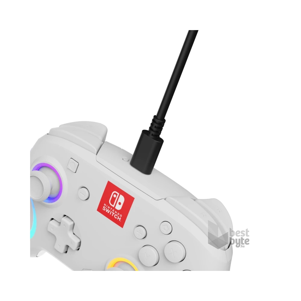 PDP 500-238-WH Afterglow Wave Nintendo Switch/Switch 2 vezeték nélküli RGB LED Lighting fehér kontroller