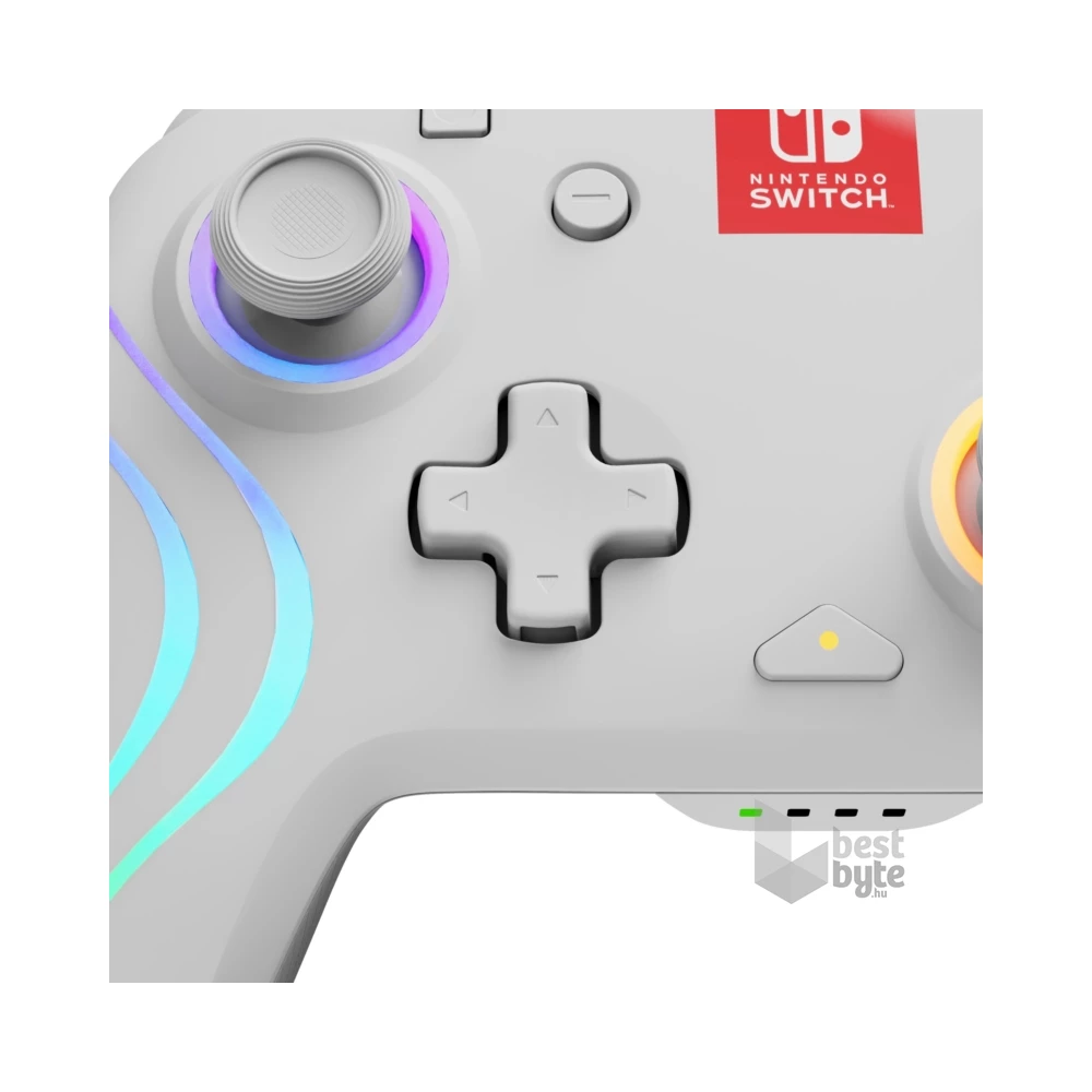 PDP 500-238-WH Afterglow Wave Nintendo Switch/Switch 2 vezeték nélküli RGB LED Lighting fehér kontroller