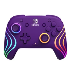 PDP 500-238-PR Afterglow Wave Nintendo Switch RGB LED Lighting lila vezeték nélküli kontroller
